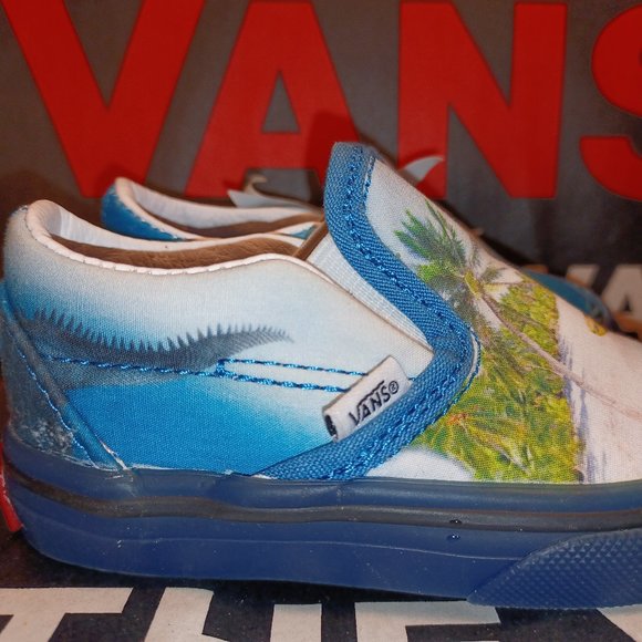 VANS CLASSIC SLIP-ON SURF MONSTER Size 4 T (no box) - Picture 10 of 11